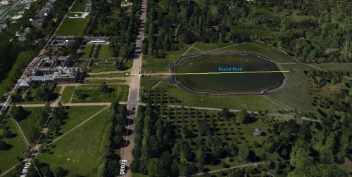 Kensington Palace, range 320m  